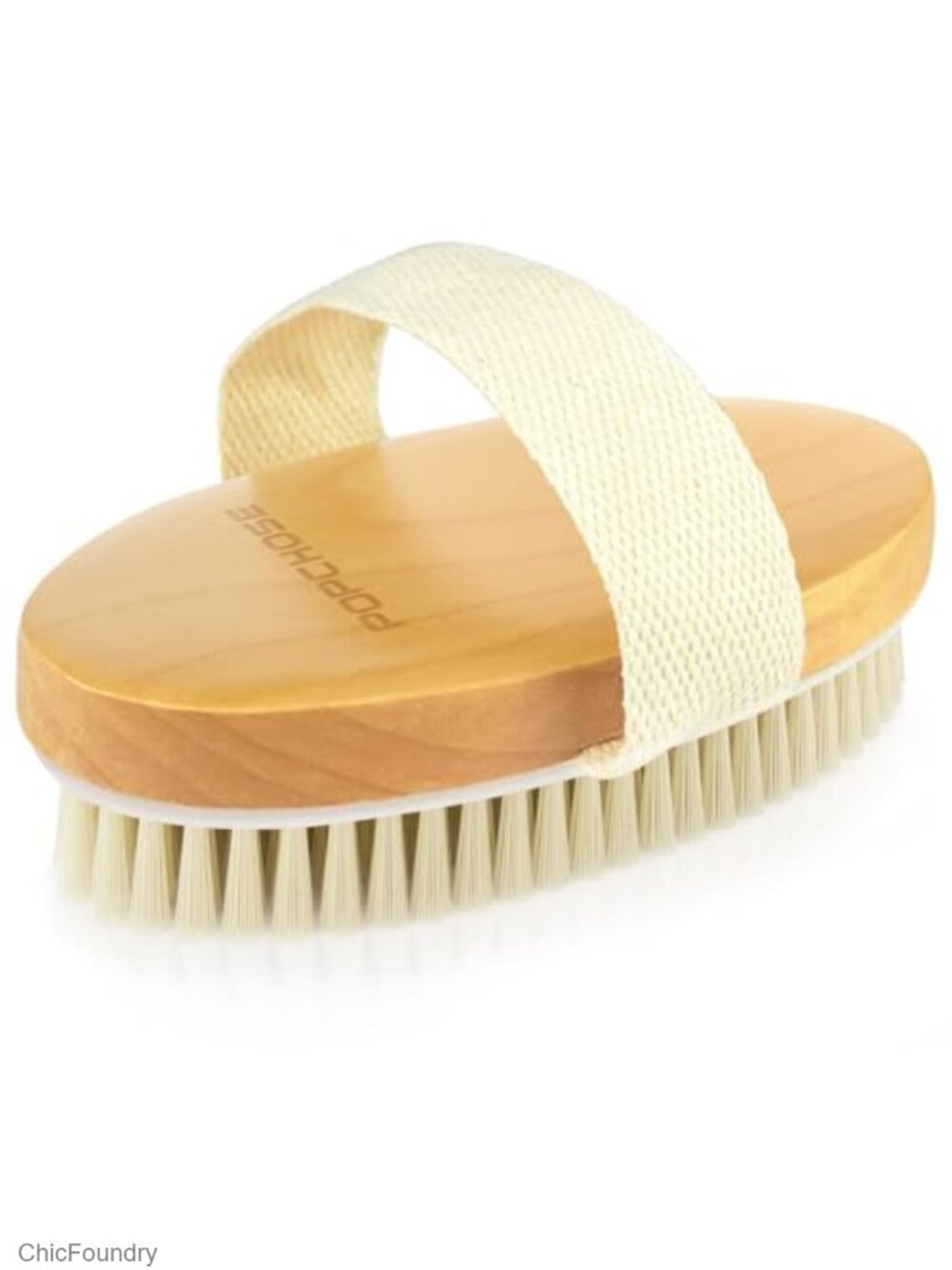 Boar Bristle Dry Body Brush Lymphatic Drainage Exfoliating Wooden Handle